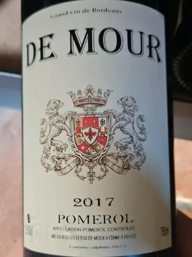 Pomerol Rouge De Mour 2017 100% Merlot