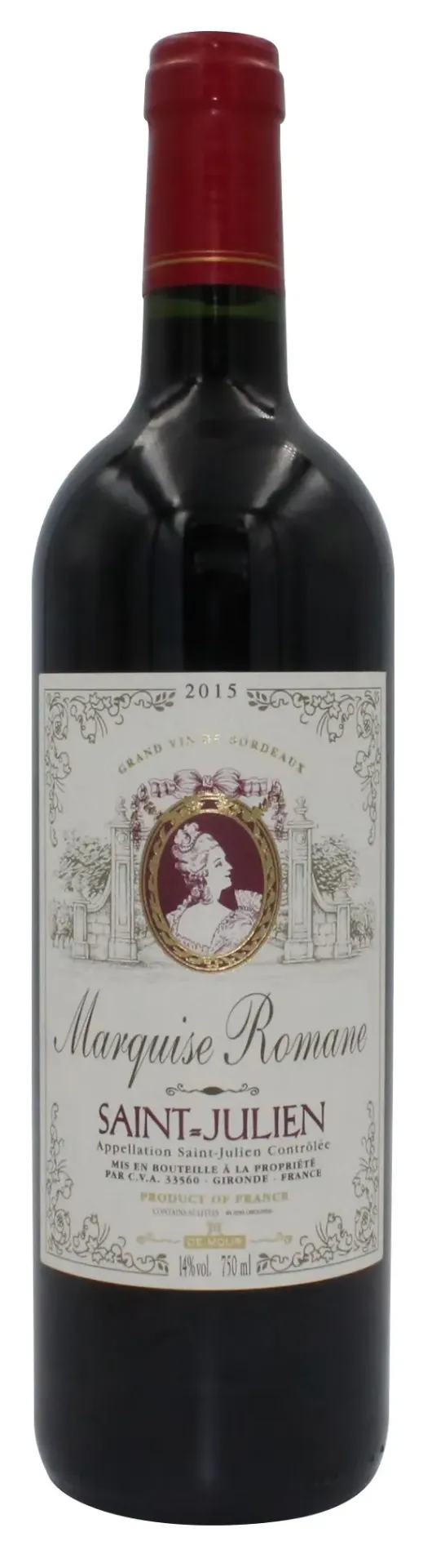 Marquise Romane 2015 Rouge Saint Julien - 55% Cabernet-Sauvignon 45% Merlot